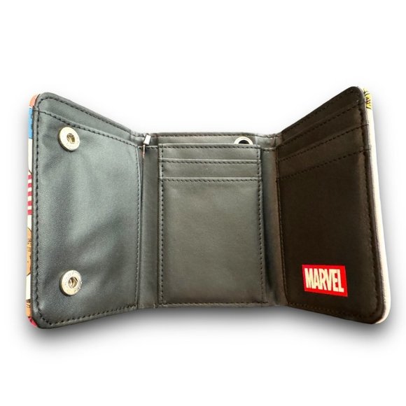Mickey Mouse Neon Tri Fold Wallet & Captain America Trifold Chain Wallet - Picture 8 of 9